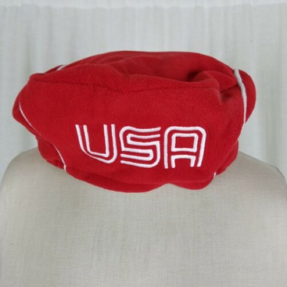 Torino Roots 2006 Olympics Team USA Red Beret Fleece Hat